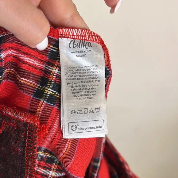 Adika Red Plaid Pants - Picture 5 of 5